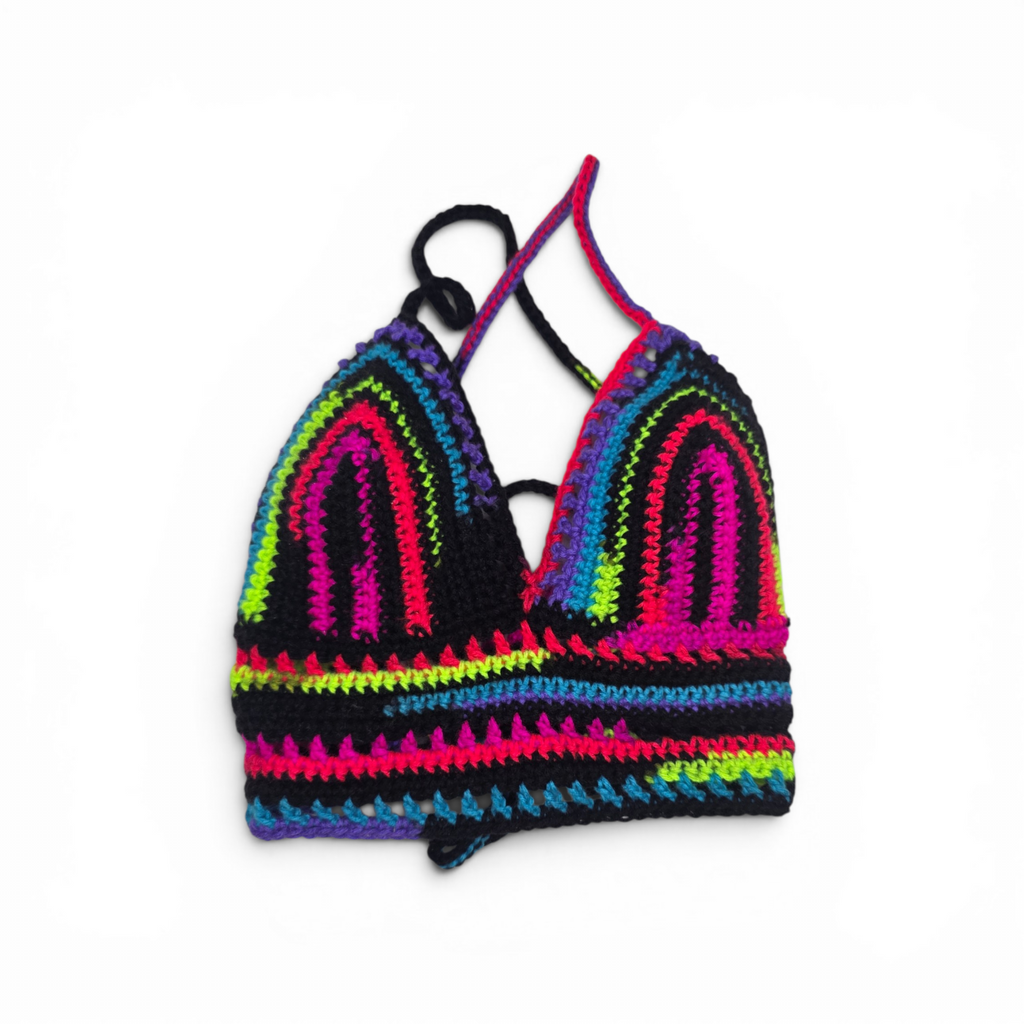 Neon Stripe Crop Top
