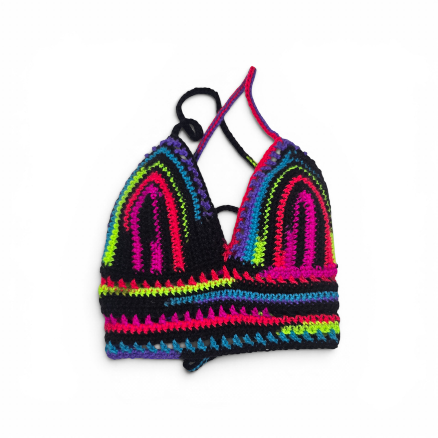 Neon Stripe Crop Top